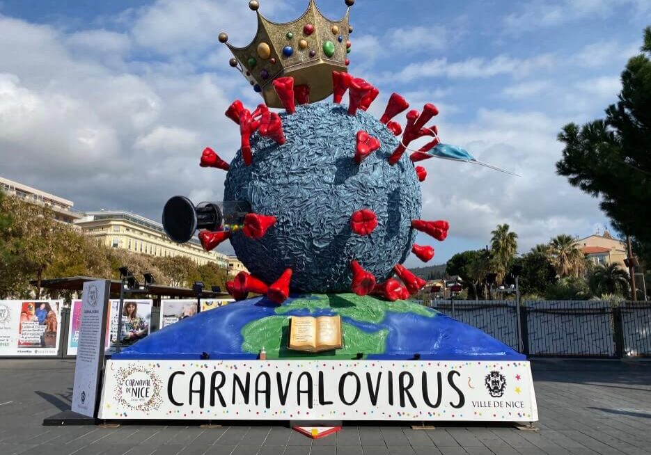 Phot of the big Carnavalovirus in Nice France
