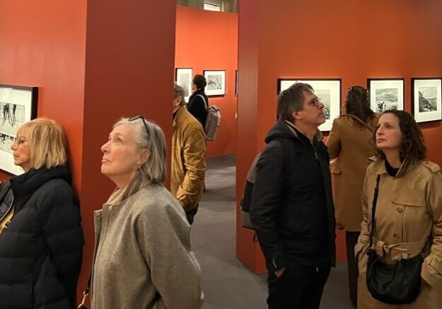 Entry to the Salgado exhibit in Paris, France