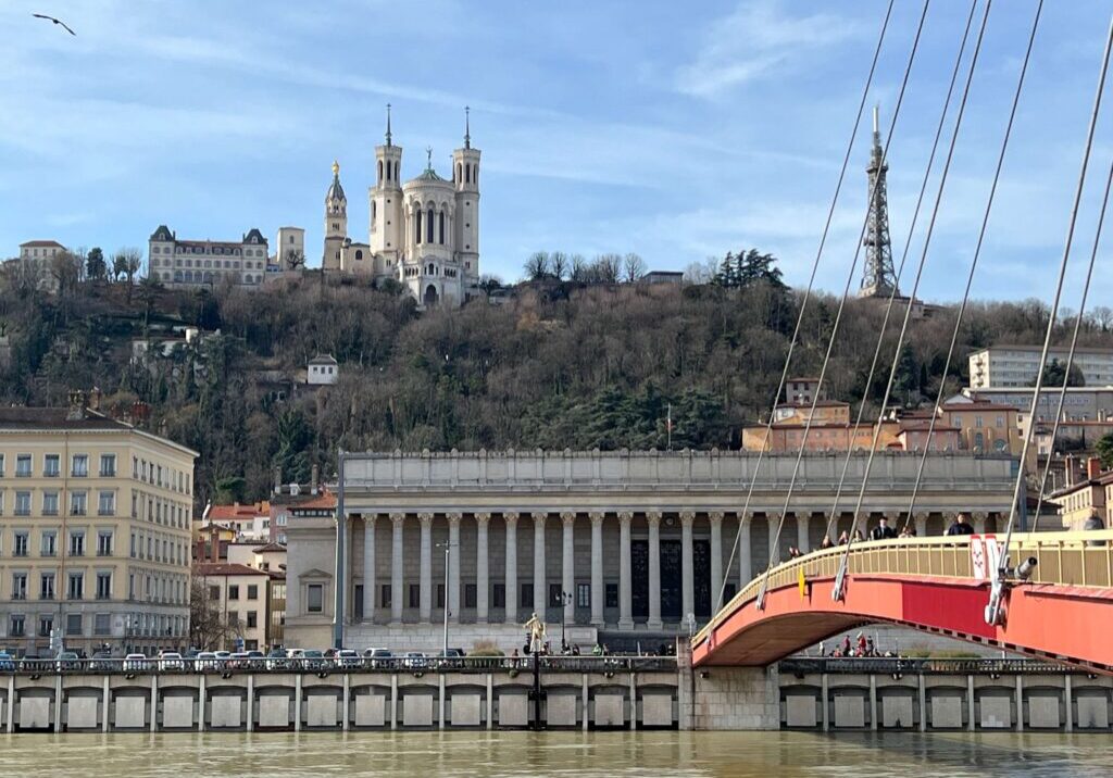The Basilique Notre-Dame de Fourvière overlooking Lyon, France