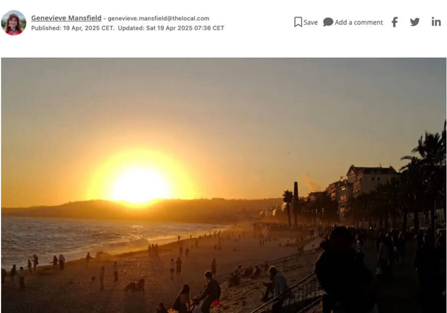 Headline and photo for The Local's article on why Americans choose Nice, France