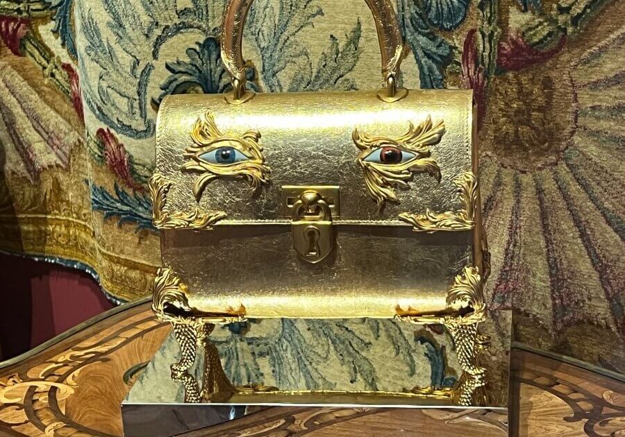 Example of Couture items at the exhibit at the Louvre in Paris