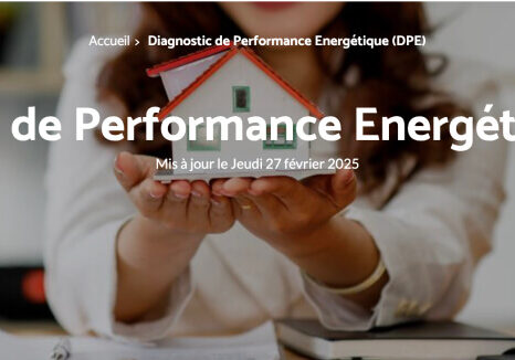 Graphic meme for the Diagnostic de Performance Énergétique" (DPE)