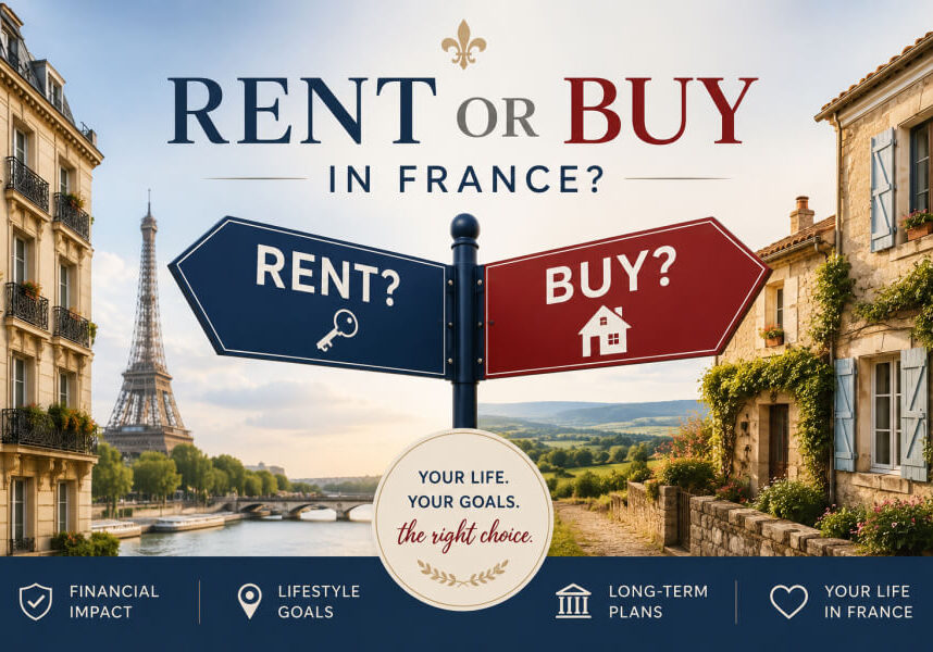 Graphic for whether to rent or buy property in France