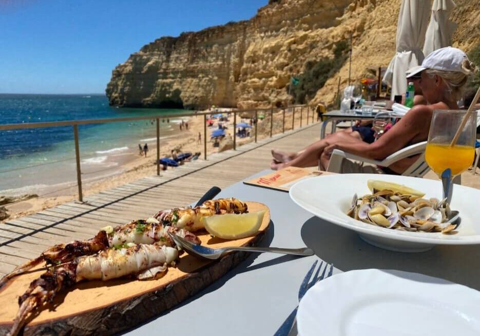 View of the sea from the O Stop at Praia do Vale de Centeanes in Algarve