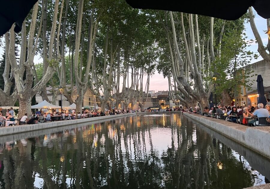 Dining around the pond at restaurant Cucuron