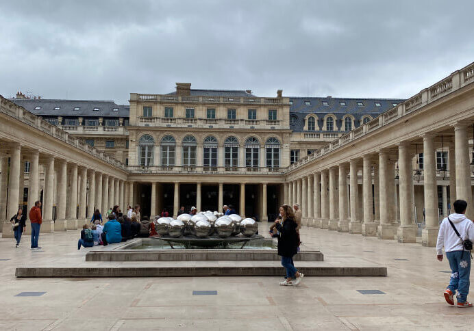The fountain in the courtyard of the Plais Royal in Paris