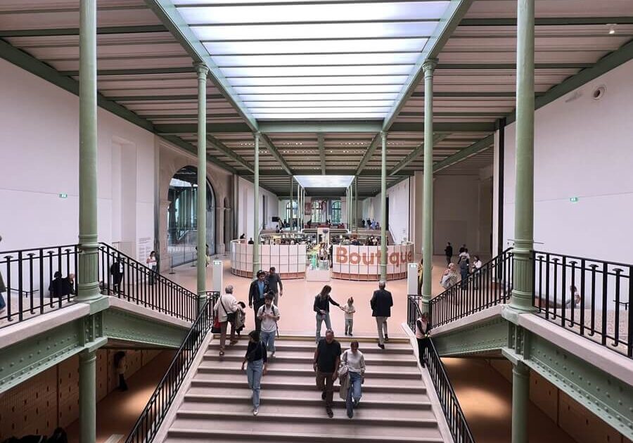 Interior grand staircase of Le Grand Palais in Paris