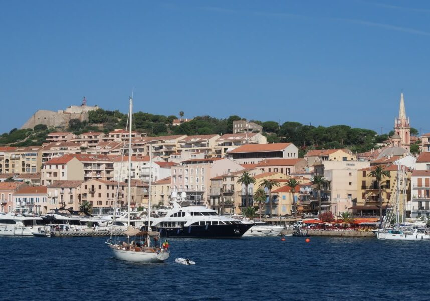 View of the Nice coastline from the water