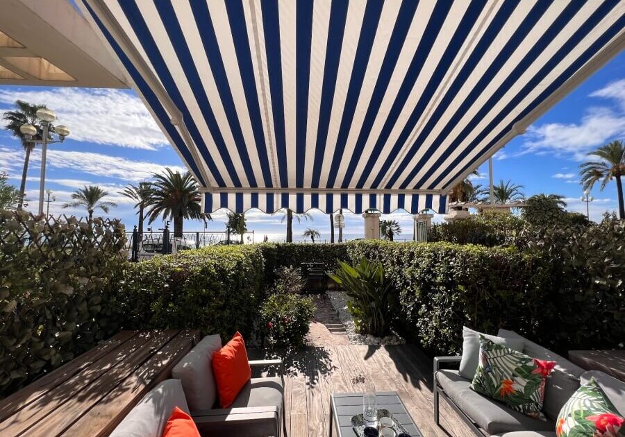 The private garden at 99 Prom in Nice