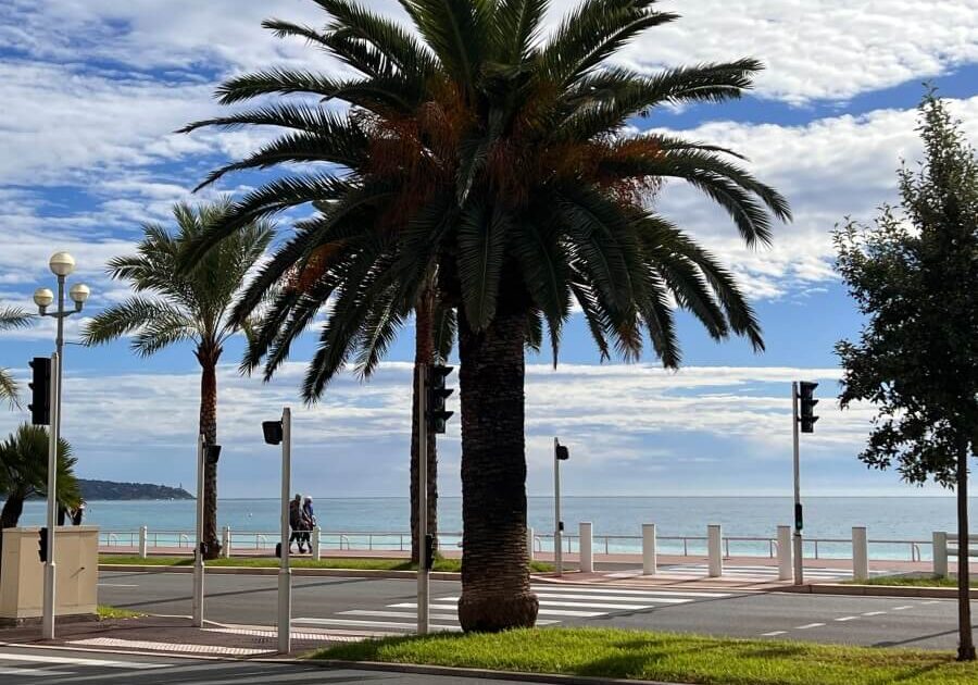 View of the seaside in Nice from rental apartment Prom 99