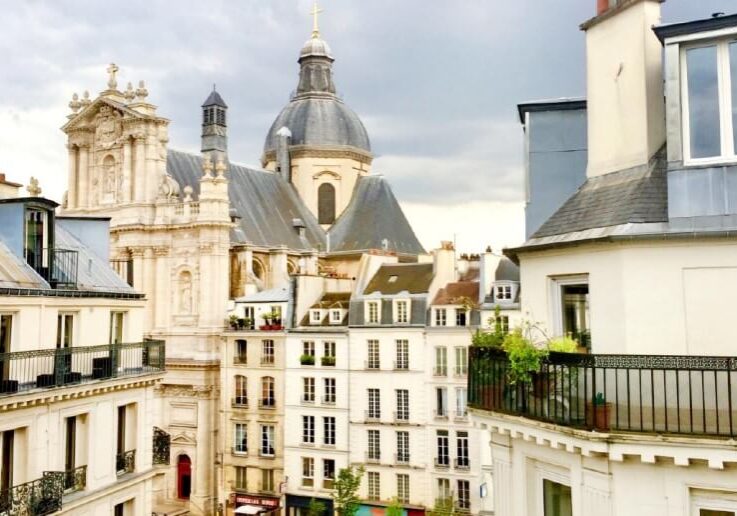 Looking out over the rooftops of Paris