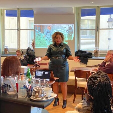 Attorney, Amber Johns speaks at November's Apres-Midi