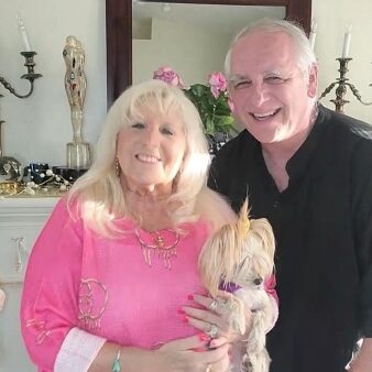 An and Jeff Scott and their dog, Bella