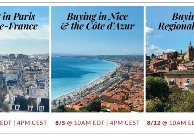 Adrian Leeds Group's Small Group Consultation series graphic of different areas of France