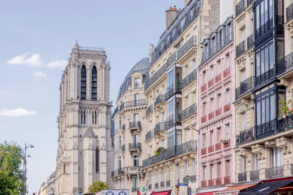 beautiful haussmannian building exterior at 9 rue Lagrange Paris 75005