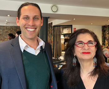 Adrian Leeds with Daniel Tostado at an Apres-Midi in Paris, France
