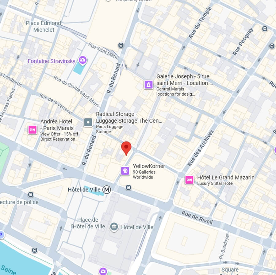 Google Map pinpointing the location of Le Bijou de l’Hôtel de Ville