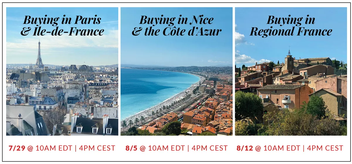 Adrian Leeds Group's Small Group Consultation series graphic of different areas of France