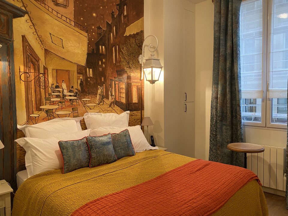 Relaxing and plush bedroom at La Lanterne