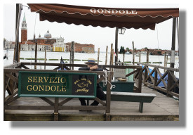Bored Gondolier - Venice, Italy