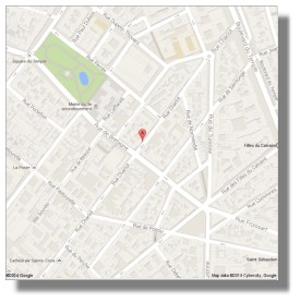 Provencal rue Charlot map - Paris, France