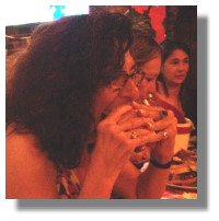 Adrian Leeds, The Adrian Leeds Group Inc - eating her annual burger