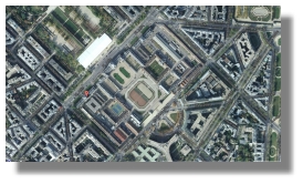 Birds Eye View of the Ecole Militaire -Paris, France