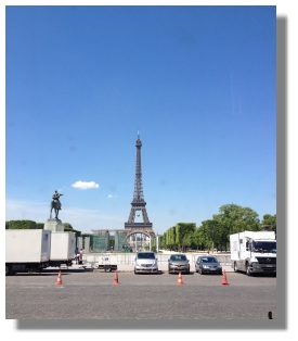 View of the Eifffel Tower from the Ecole Militaire - Paris, France