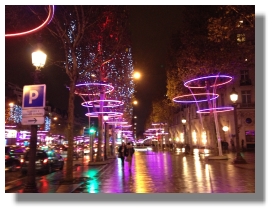 Avenue des Champs-Elysées in the Pink - Paris, France