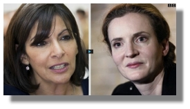 Paris mayoral candidates Nathalie Kosciusko-Morizet and Anne Hidalgo