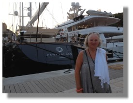 26-8-13 Christa Kollig with Black Yacht Bonifacio