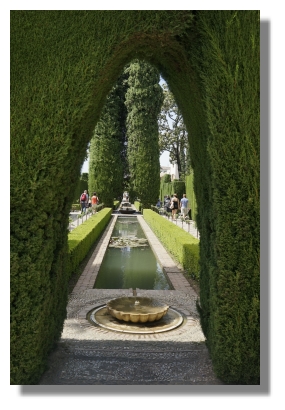 Gardens at the Alhambra, Granada, Spain - photo by Erica Simone