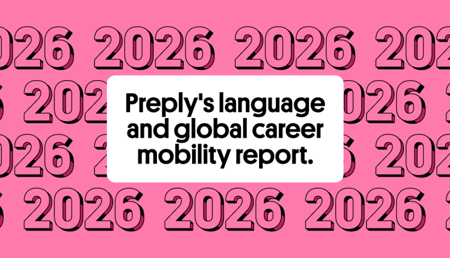 Cover to Preply's Language and Global Career Mobility Report