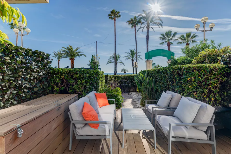 The furnished garden patio for fractional property 99 Prom in Nice, France