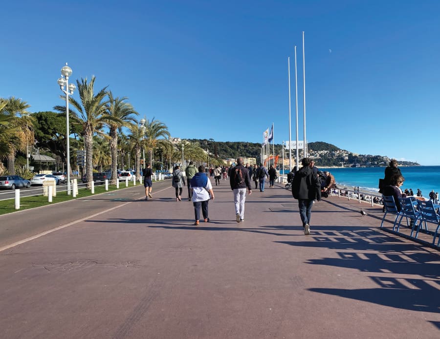 Along the Promenade des Anglais