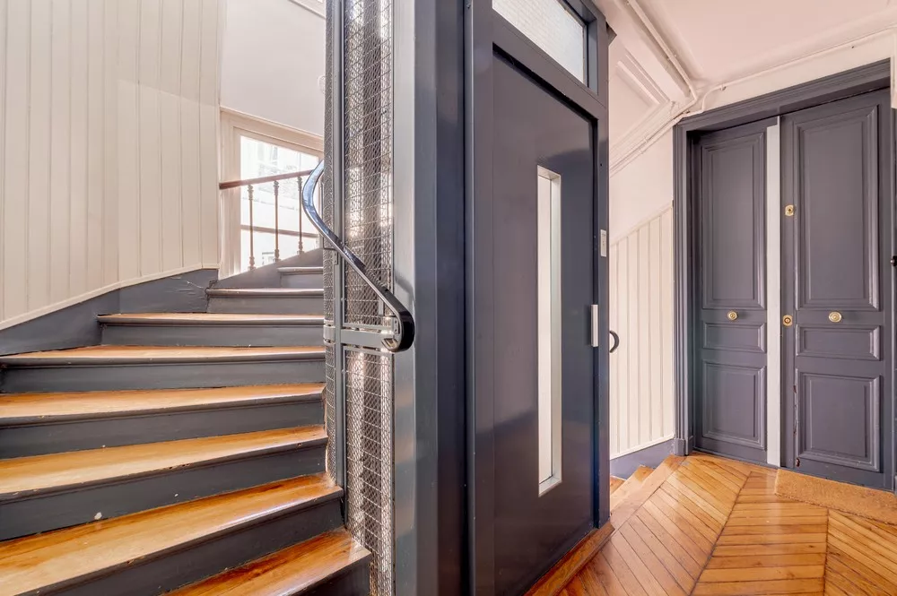 Rue de Palestro Paris France stairs and elevator
