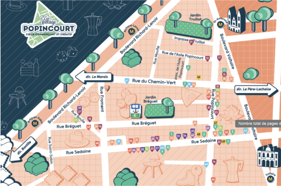 Graphic of the Popincourt neighborhood